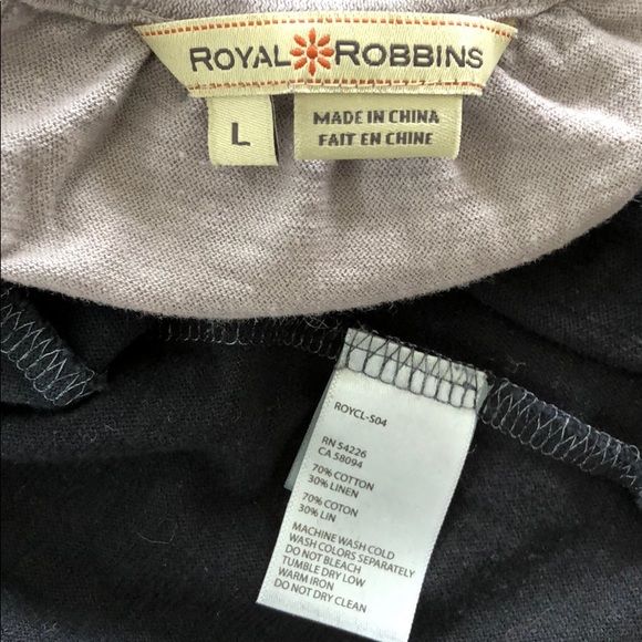 Royal Robbins Grey-Navy Ombré 3/4 Sleeve T Size L - Picture 7 of 8